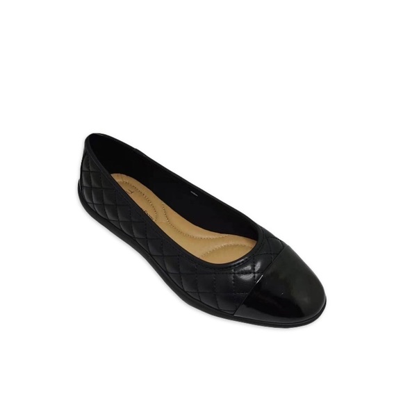 Time n Tru / NWOT/ Woman’s/ Black/ Memory Foam/ Quilted Ballet Flats/ size 11 - Picture 1 of 12